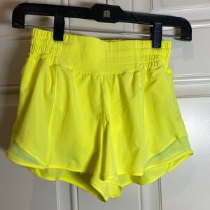 Lululemon Athletica Neon Yellow Athletic Shorts